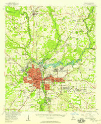 Albany Georgia Historical topographic map, 1:62500 scale, 15 X 15 Minute, Year 1956