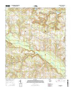 Alexander Georgia Current topographic map, 1:24000 scale, 7.5 X 7.5 Minute, Year 2014