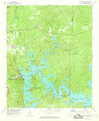 Allatoona Dam Georgia Historical topographic map, 1:24000 scale, 7.5 X 7.5 Minute, Year 1968