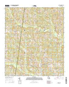 Alston Georgia Current topographic map, 1:24000 scale, 7.5 X 7.5 Minute, Year 2014