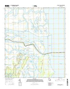 Altamaha Sound Georgia Current topographic map, 1:24000 scale, 7.5 X 7.5 Minute, Year 2014