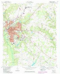 Americus Georgia Historical topographic map, 1:24000 scale, 7.5 X 7.5 Minute, Year 1973