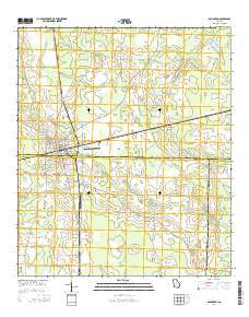 Arlington Georgia Current topographic map, 1:24000 scale, 7.5 X 7.5 Minute, Year 2014