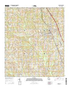 Ashburn Georgia Current topographic map, 1:24000 scale, 7.5 X 7.5 Minute, Year 2014