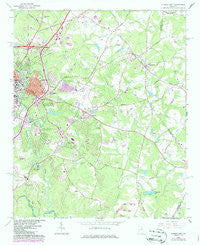 Athens East Georgia Historical topographic map, 1:24000 scale, 7.5 X 7.5 Minute, Year 1964