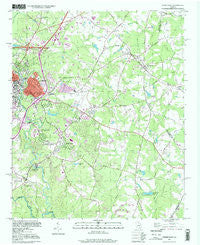 Athens East Georgia Historical topographic map, 1:24000 scale, 7.5 X 7.5 Minute, Year 1998