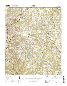 Athens East Georgia Current topographic map, 1:24000 scale, 7.5 X 7.5 Minute, Year 2014