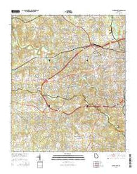 Athens West Georgia Current topographic map, 1:24000 scale, 7.5 X 7.5 Minute, Year 2014