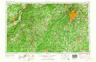 Atlanta Georgia Historical topographic map, 1:250000 scale, 1 X 2 Degree, Year 1953