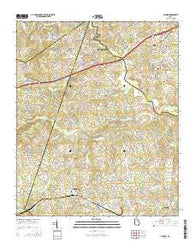 Auburn Georgia Current topographic map, 1:24000 scale, 7.5 X 7.5 Minute, Year 2014