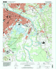 Augusta East Georgia Historical topographic map, 1:24000 scale, 7.5 X 7.5 Minute, Year 1995