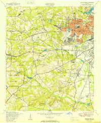 Augusta West Georgia Historical topographic map, 1:24000 scale, 7.5 X 7.5 Minute, Year 1950
