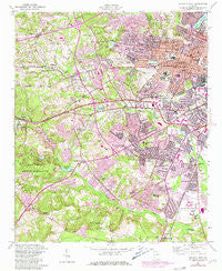 Augusta West Georgia Historical topographic map, 1:24000 scale, 7.5 X 7.5 Minute, Year 1957