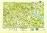 Augusta Georgia Historical topographic map, 1:250000 scale, 1 X 2 Degree, Year 1954