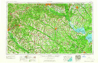 Augusta Georgia Historical topographic map, 1:250000 scale, 1 X 2 Degree, Year 1961