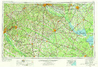 Augusta Georgia Historical topographic map, 1:250000 scale, 1 X 2 Degree, Year 1957