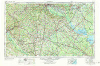 Augusta Georgia Historical topographic map, 1:250000 scale, 1 X 2 Degree, Year 1957