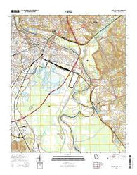 Augusta East Georgia Current topographic map, 1:24000 scale, 7.5 X 7.5 Minute, Year 2014