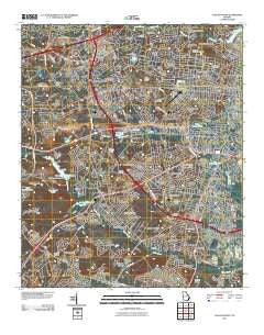 Augusta West Georgia Historical topographic map, 1:24000 scale, 7.5 X 7.5 Minute, Year 2011