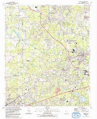Austell Georgia Historical topographic map, 1:24000 scale, 7.5 X 7.5 Minute, Year 1992