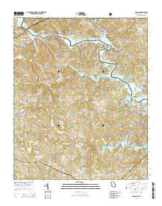 Avalon Georgia Current topographic map, 1:24000 scale, 7.5 X 7.5 Minute, Year 2014