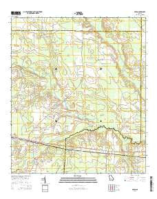 Axson Georgia Current topographic map, 1:24000 scale, 7.5 X 7.5 Minute, Year 2014