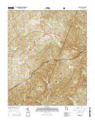 Ayersville Georgia Current topographic map, 1:24000 scale, 7.5 X 7.5 Minute, Year 2014