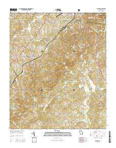 Baldwin Georgia Current topographic map, 1:24000 scale, 7.5 X 7.5 Minute, Year 2014