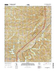 Ball Ground West Georgia Current topographic map, 1:24000 scale, 7.5 X 7.5 Minute, Year 2014