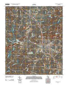 Barnesville Georgia Historical topographic map, 1:24000 scale, 7.5 X 7.5 Minute, Year 2011