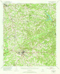 Barnesville Georgia Historical topographic map, 1:62500 scale, 15 X 15 Minute, Year 1951