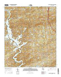 Bartletts Ferry Dam Georgia Current topographic map, 1:24000 scale, 7.5 X 7.5 Minute, Year 2014