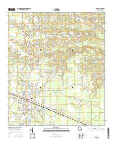Baxley Georgia Current topographic map, 1:24000 scale, 7.5 X 7.5 Minute, Year 2014