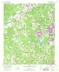Ben Hill Georgia Historical topographic map, 1:24000 scale, 7.5 X 7.5 Minute, Year 1954