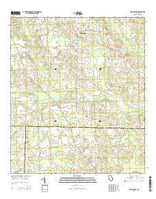 Berlin West Georgia Current topographic map, 1:24000 scale, 7.5 X 7.5 Minute, Year 2014