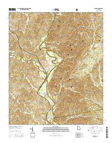 Berner Georgia Current topographic map, 1:24000 scale, 7.5 X 7.5 Minute, Year 2014