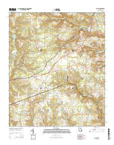 Blythe Georgia Current topographic map, 1:24000 scale, 7.5 X 7.5 Minute, Year 2014