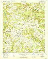 Blythe Georgia Historical topographic map, 1:24000 scale, 7.5 X 7.5 Minute, Year 1953