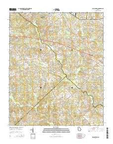 Bold Springs Georgia Current topographic map, 1:24000 scale, 7.5 X 7.5 Minute, Year 2014