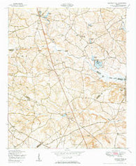 Bowdens Pond Georgia Historical topographic map, 1:24000 scale, 7.5 X 7.5 Minute, Year 1950