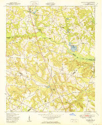Bowdens Pond Georgia Historical topographic map, 1:24000 scale, 7.5 X 7.5 Minute, Year 1950