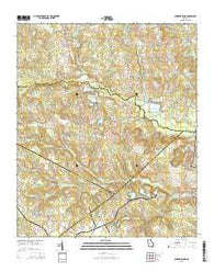 Bowdens Pond Georgia Current topographic map, 1:24000 scale, 7.5 X 7.5 Minute, Year 2014