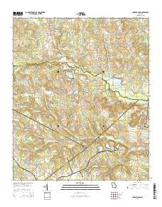 Bowdens Pond Georgia Current topographic map, 1:24000 scale, 7.5 X 7.5 Minute, Year 2014