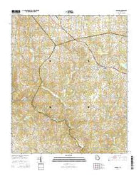 Bowman Georgia Current topographic map, 1:24000 scale, 7.5 X 7.5 Minute, Year 2014