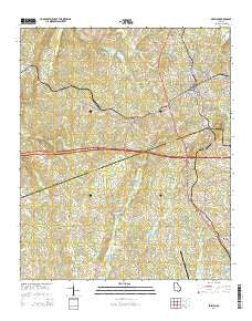 Bremen Georgia Current topographic map, 1:24000 scale, 7.5 X 7.5 Minute, Year 2014