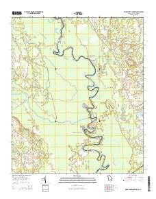 Brier Creek Landing Georgia Current topographic map, 1:24000 scale, 7.5 X 7.5 Minute, Year 2014