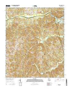 Broad Georgia Current topographic map, 1:24000 scale, 7.5 X 7.5 Minute, Year 2014