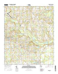 Brooklet Georgia Current topographic map, 1:24000 scale, 7.5 X 7.5 Minute, Year 2014