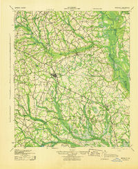 Brooklet Georgia Historical topographic map, 1:62500 scale, 15 X 15 Minute, Year 1943