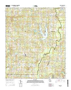 Brooks Georgia Current topographic map, 1:24000 scale, 7.5 X 7.5 Minute, Year 2014